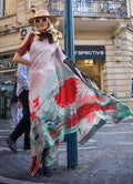 Monjolika Fashion Sophisticated Off White Colour Crepe Silk Elegant Saree | Grocsy