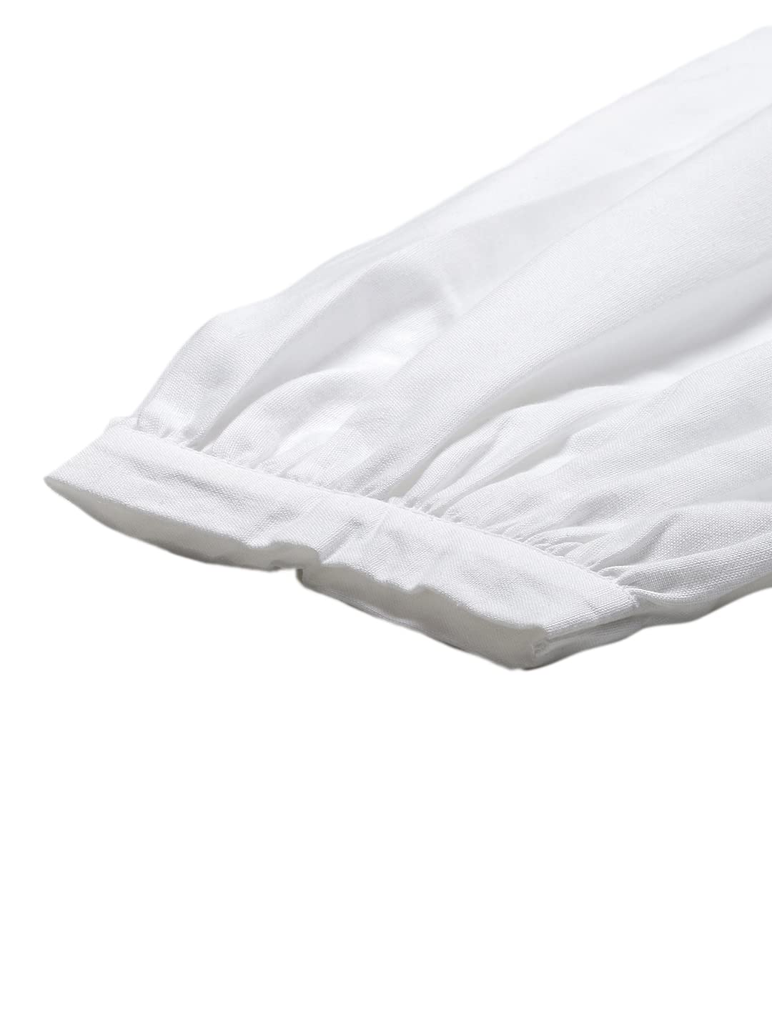 Juniper Women's White Solid Cotton Flex Dhoti Style Pants | Grocsy