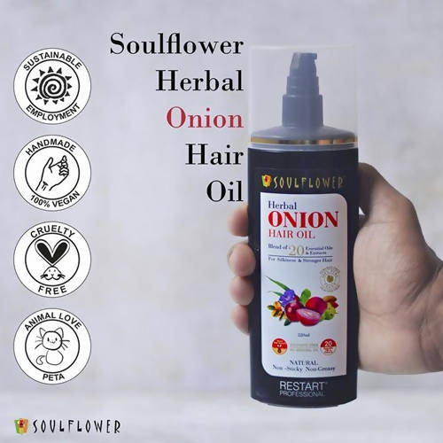 Soulflower Herbal Onion Hair Growth Oil | Grocsy