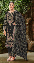 Anaita Black Faux Georgette Suit with Embroidery & Sequence Work | Grocsy