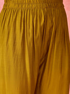 Joban Fashion Mustard Silk Embroidery Readymade Kurta Set | Grocsy