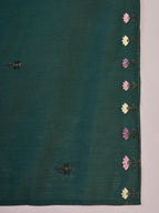 Joban Fashion Green Silk Embroidery Readymade Kurta Set | Grocsy