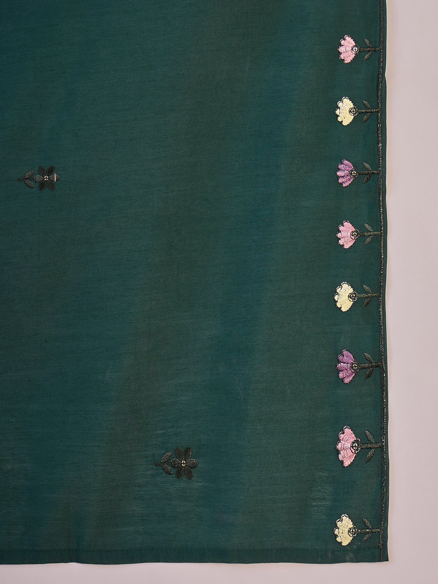 Joban Fashion Green Silk Embroidery Readymade Kurta Set | Grocsy