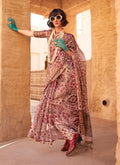 Monjolika Fashion Stunning Baby Pink Colour Printed Tissue Designer Saree | Grocsy