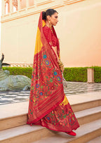 Monjolika Fashion Mustard Colour Soft Silk Sarees With Traditional Motifs | Grocsy