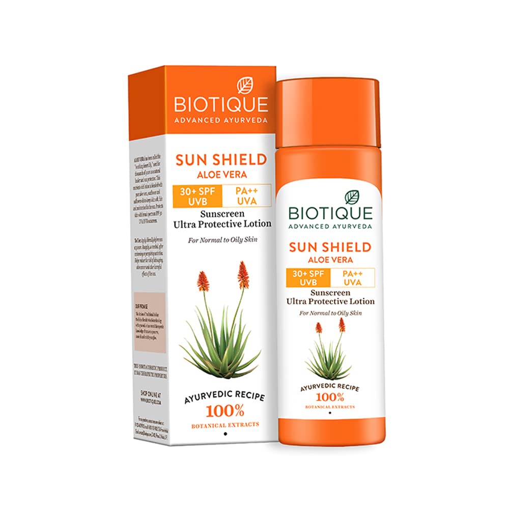 Biotique Advanced Ayurveda Bio Aloe Vera 30+SPF UVA/UVB Sunscreen Ultra Soothing Face Cream/Lotion | Grocsy