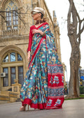 Monjolika Fashion Grey Colour Satin Silk Printed Lightwear Saree For Women | Grocsy