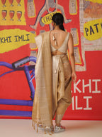 Tikhi Imli Sequinned Jute Silk Saree | Grocsy