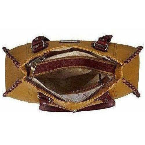 Women's Handbag (Beige And Maroon) | Grocsy