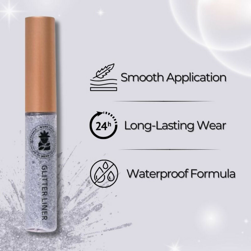 BOBI Glitter Eyeliner Silver Diamond Sparkle Finish | Grocsy