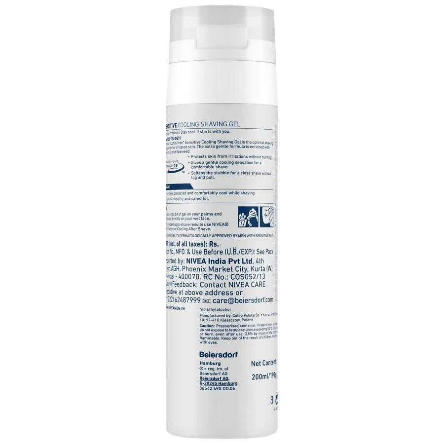Nivea Men Sensitive Cooling Shaving Gel | Grocsy