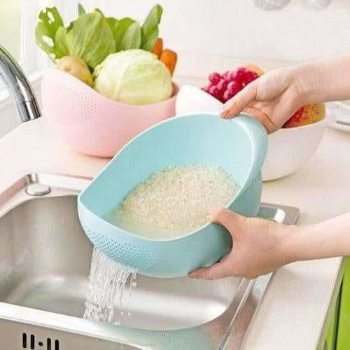 Plastic Drain Vegetable Fruit Basket | Grocsy