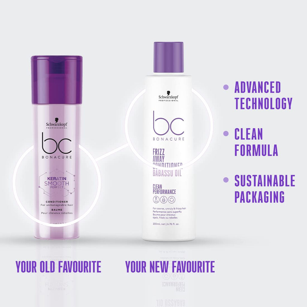 Schwarzkopf Professional Bonacure Frizz Away Conditioner with Babassu Oil - Purple | Grocsy