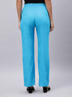 Souchii Blue Liva Ethnic Palazzos | Grocsy