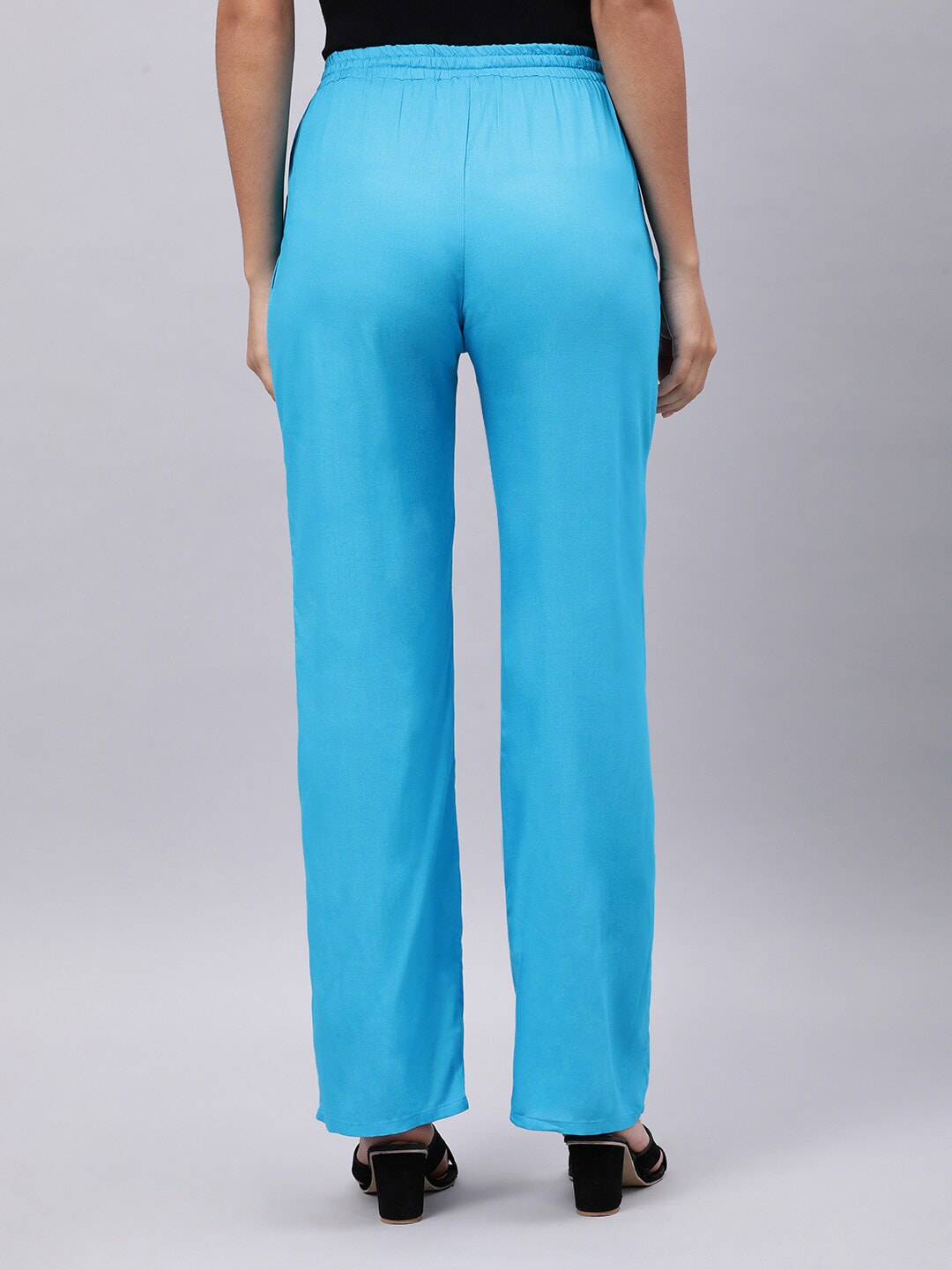 Souchii Blue Liva Ethnic Palazzos | Grocsy