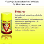 Vicco Vajradanti Tooth Powder | Grocsy