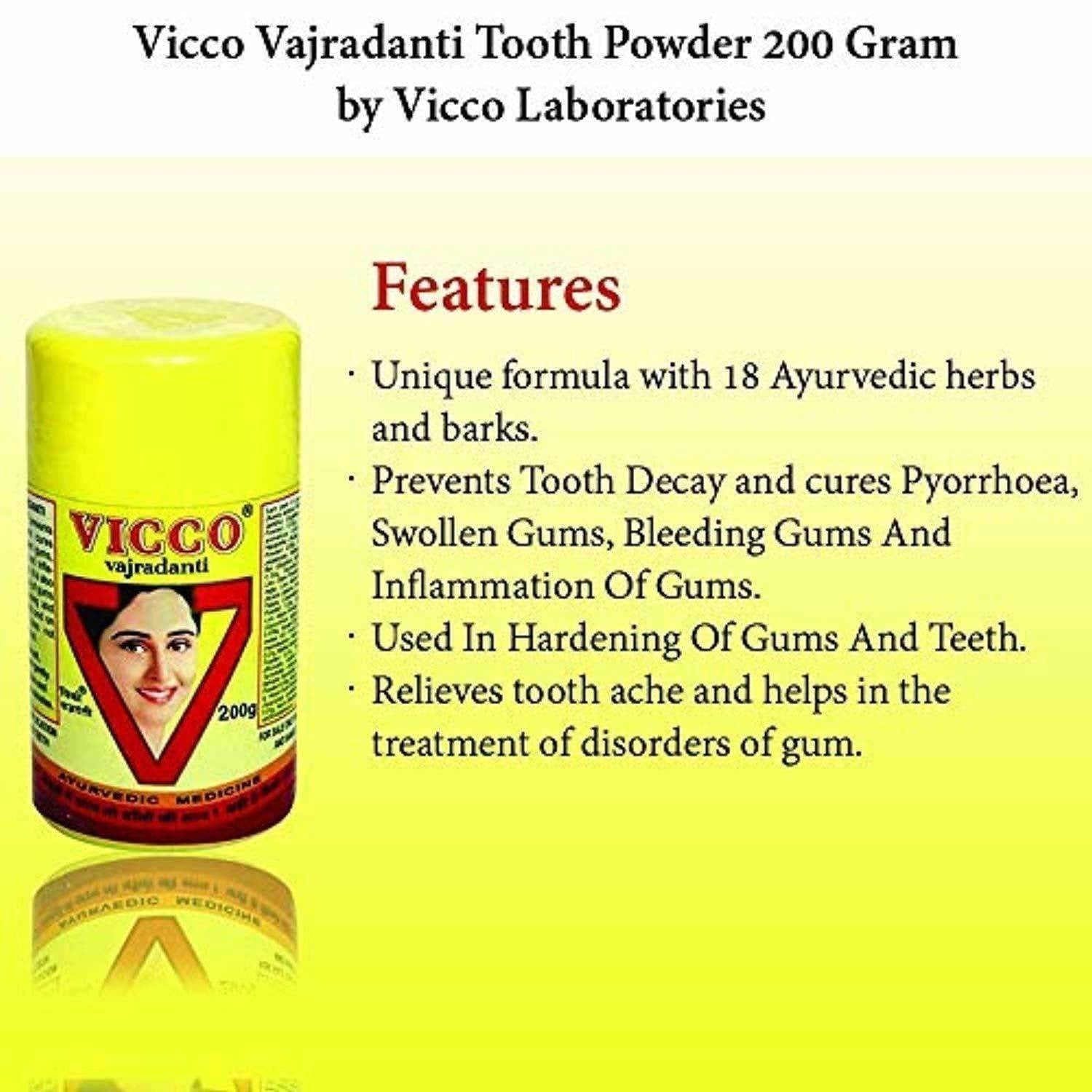 Vicco Vajradanti Tooth Powder | Grocsy