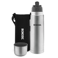 Borosil Hydra Thermo 1000 ml Stainless Steel Water Bottle | Double Wall Vacuum Insulated Flask | Grocsy