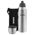 Borosil Hydra Thermo 1000 ml Stainless Steel Water Bottle | Double Wall Vacuum Insulated Flask | Grocsy