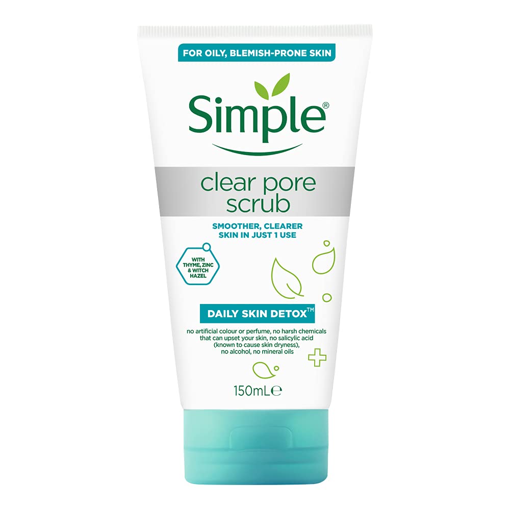 Simple Daily Skin Detox Clear Pore Facial Scrub | Grocsy