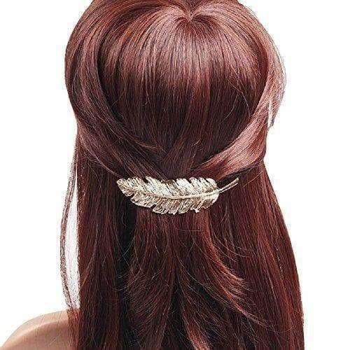 Party Wear & Stylish Metallic Leafy Hair Clip | Grocsy