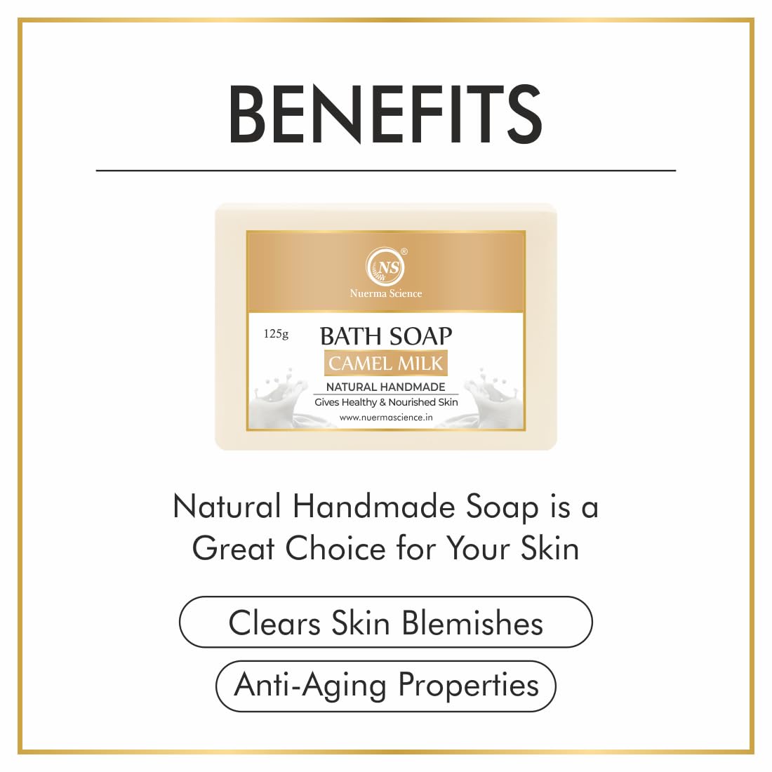 Nuerma Science Camel Milk Bath Soap | Gives Healthy & Moisturized Skin | Grocsy