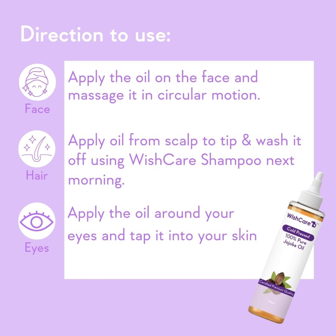 Wishcare 100% Pure Cold Pressed Jojoba Oil | Grocsy