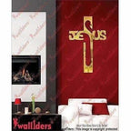 Gold Color - Jesus 3D Acrylic Mirror Wall Sticker | Grocsy