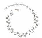 Silver-Toned Alloy Denty Look Pearl Necklace - The Pari | Grocsy