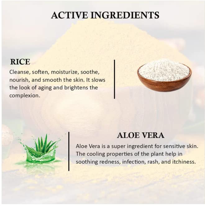 Aegte Rice Ubtan Face Wash | Grocsy