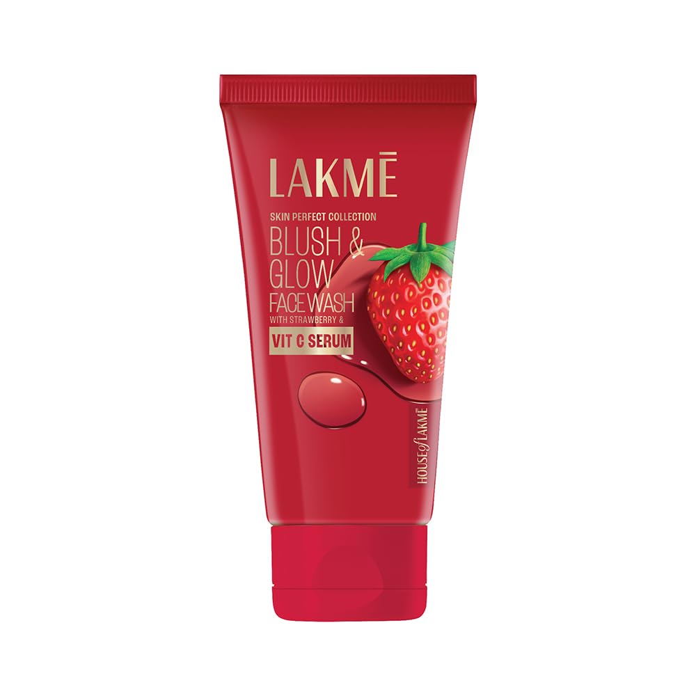 Lakme Blush & Glow Strawberry Freshness Gel Face Wash | Grocsy