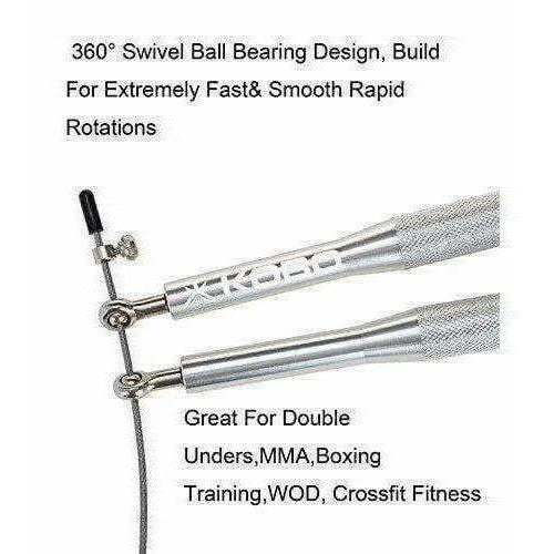 Kobo Metal Speed Aluminum Jump Rope (Silver) | Grocsy
