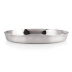 HAZEL Stainless Steel Plates Set|Dinner & Lunch Set of 6, 25.5 cm | Grocsy