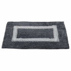 Handicraft Style Eco Series 2 Piece Cotton Blend Door Mat - 16"x24", Grey and Brown | Grocsy