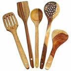 Wooden Cooking Spoon Set For Non Stick - Spatulas,Ladles & Dining Table - Kitchen Tools | Grocsy