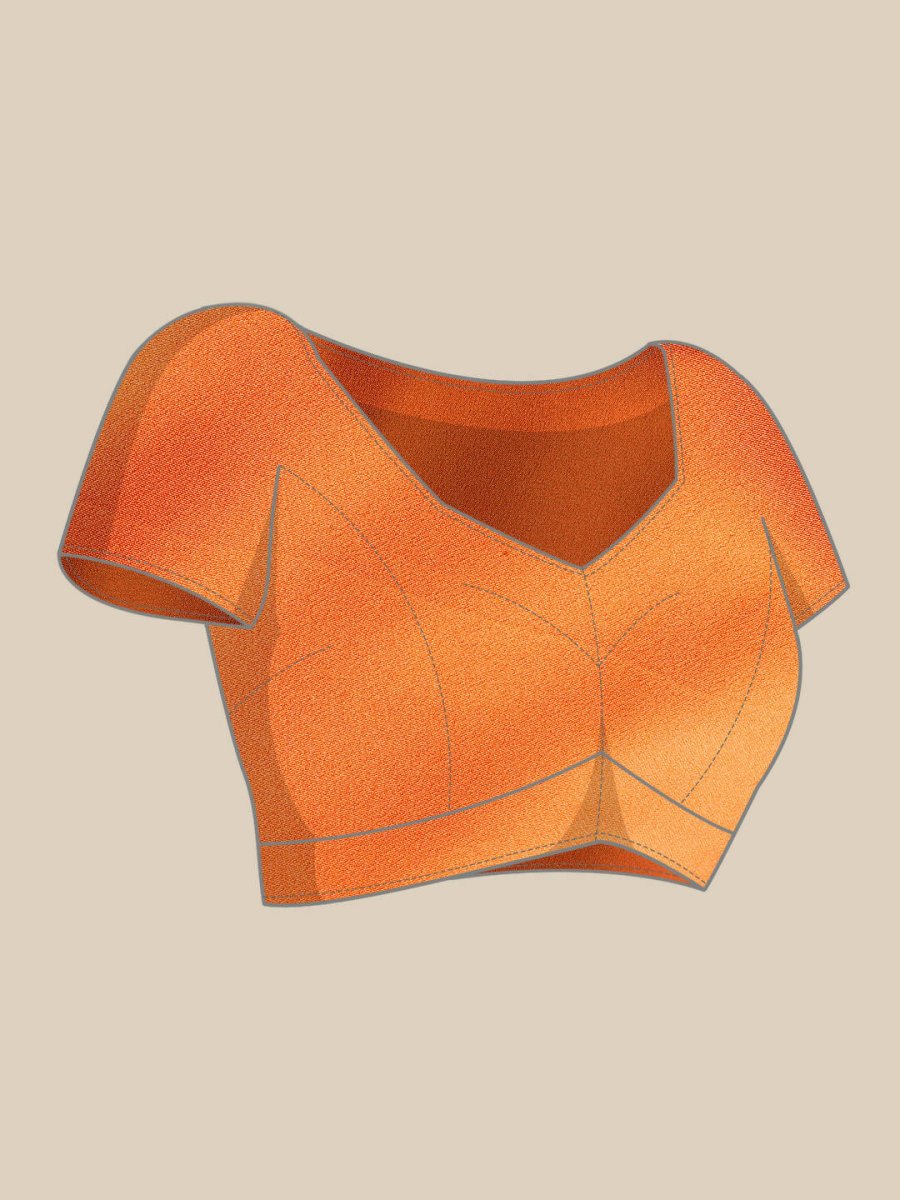 Ahalyaa Women's Traditional wear Saree - Orange | Grocsy