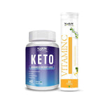 Vokin Biotech Keto Capsules Ultra Weight Loss Fat Burner Supplement with (Green Tea + Garcinia Cambogia + Green Coffee) Extract 60 Capsules With Vitamin C 20 Tablets | Grocsy