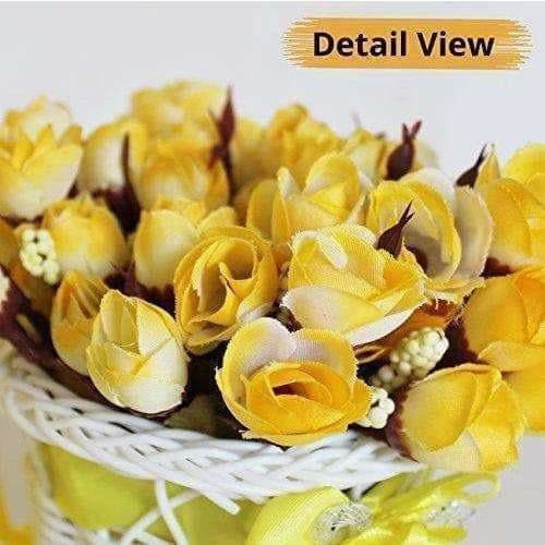 Cycle Shape Plastic Decoration Flower Vase with Peonies Bunch | Grocsy