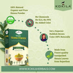Kokila 100% Natural Organic Henna Leaves Powder For Natural Hair Color | Grocsy