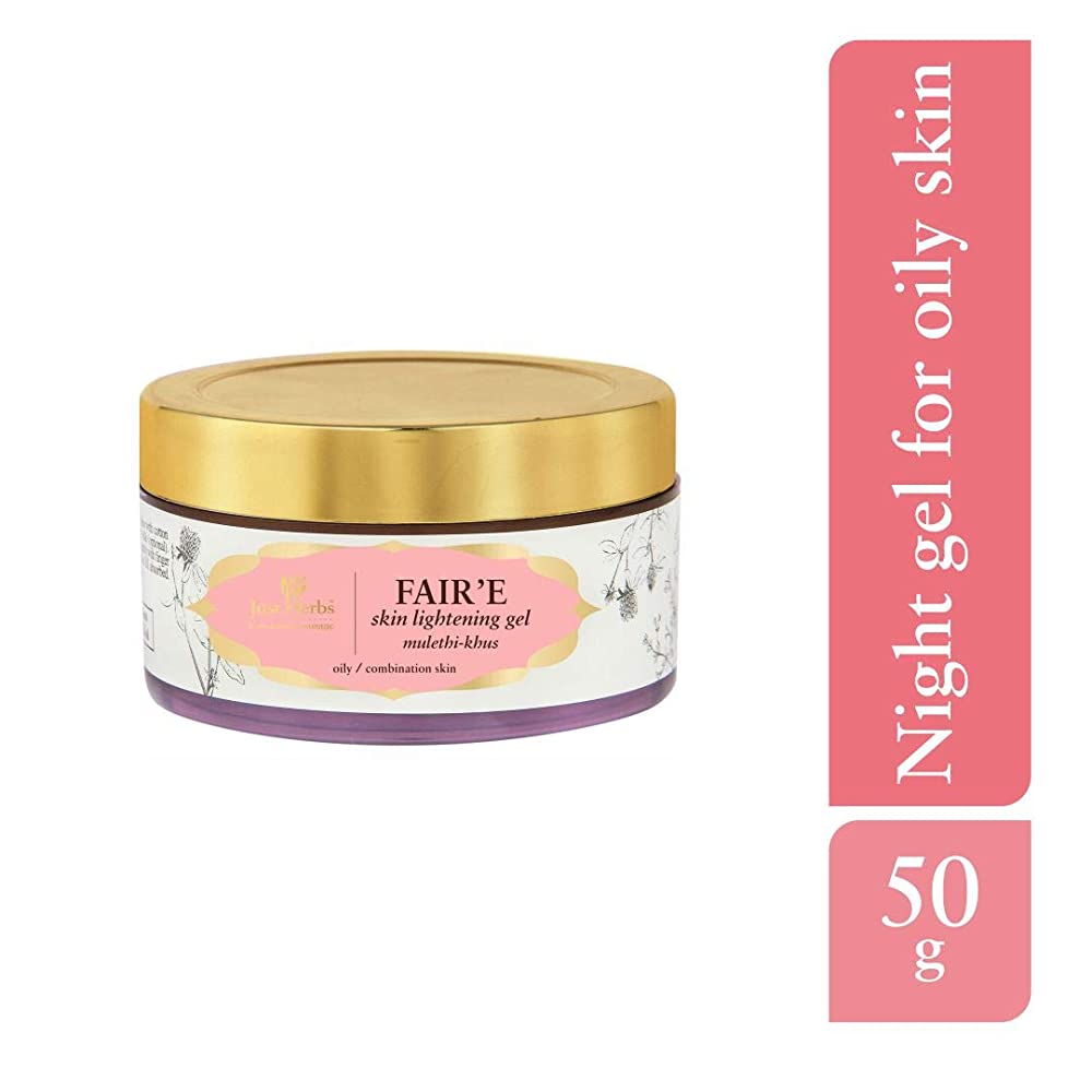 Just Herbs Fair'e Mulethi-Khus Skin Brightening Gel | Grocsy