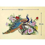 Multi color Peacock Birds Nature Wall Sticker - Model 2 | Grocsy