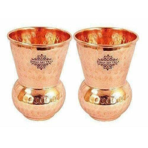 Copper Glass Tumbler, Drink ware & Serve ware -  Set Of 2 | Grocsy