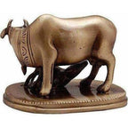 Kamdhenu Cow & Calf Brass Showpiece | Grocsy