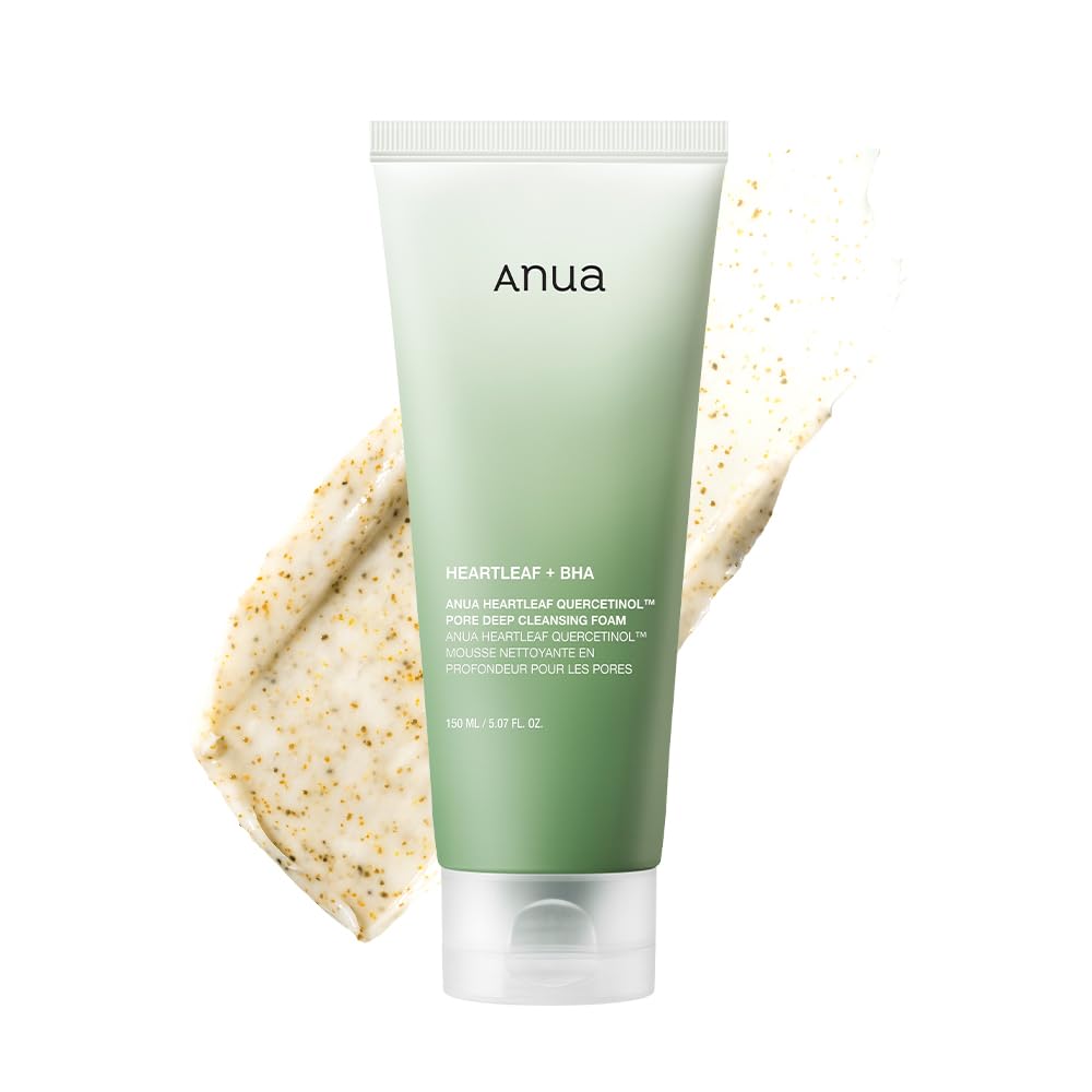 Anua Heartlef Quercetinol Pore Deep Cleansing Foam - Korean Skincare | Grocsy