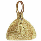 Ethnic Clutch Silk Potli Batwa Pouch Bag with Metal Bead work | Grocsy