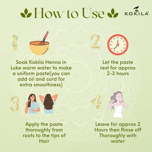 Kokila 100% Natural Organic Henna Leaves Powder For Natural Hair Color | Grocsy