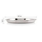HAZEL Stainless Steel Plate Set for Dinner Launch, Set of 2, 28.5 cm, Medium | Grocsy