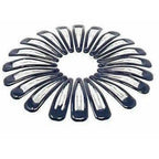 Black Hair Clips - Pack of 20 Tic Tac Everyday Wear Glossy Black Metal | Grocsy