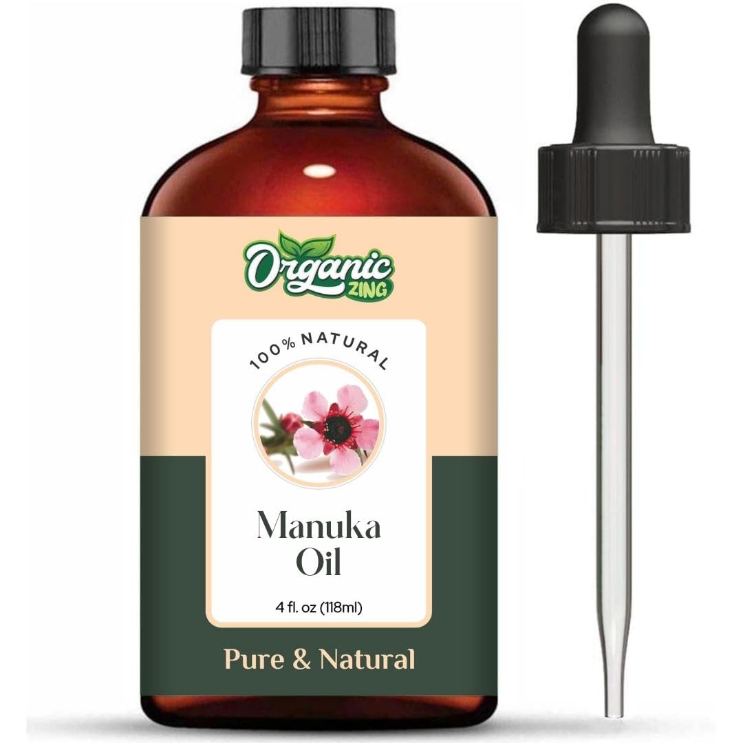 Organic Zing Manuka (Leptospermum scoparium) Oil | Pure & Natural Oil for Skin Care. Hair Care, Aroma & Diffusers | Grocsy
