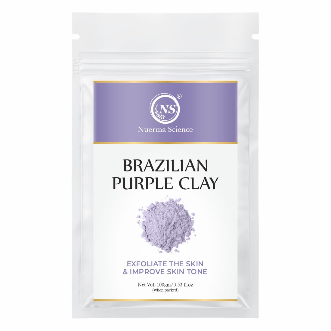 Nuerma Science Brazilian Purple Clay | Exfoliates Skin & Improves Skin Tone | Grocsy